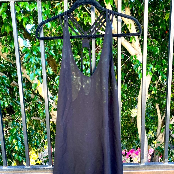 Millau Black Chiffon Mini Dress - M - Picture 3 of 9